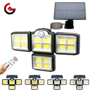 Đèn LED 4 Đầu Liang 192 / 198 COB Cảm Biến Chuyển Động Chống Nước 3 Chế Độ Kèm Điều Khiển Từ Xa