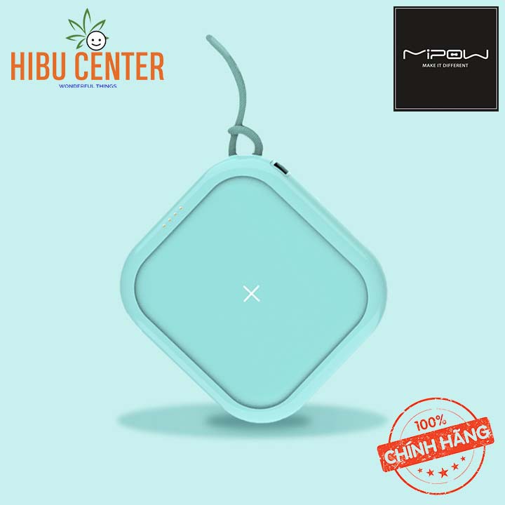 [USA] Sạc Dự Phòng Kiêm Sạc Không Dây Mipow Cube X 10000+ (Summer Season 2019) SPX01W2019 - Follow HIBUCENTER Giảm 5%