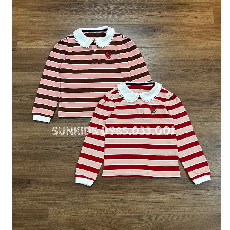 Áo thu đông bé gái Eland kids cổ sen