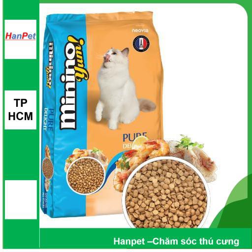 MININO (Vị hải sản & cá ngừ) gói 13,kg và 1,5kg Thức ăn viên cao cấp cho mèo, dùng cho mèo mọi lứa tuổi (hạt mèo khô)