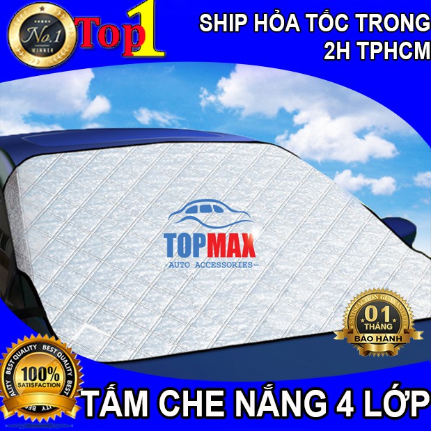 Tấm Che Kính Lái Ô Tô Xe Hơi 4 Lớp Tráng Bạc Cao CấpLOẠI TỐT - DÀY 4 LỚP