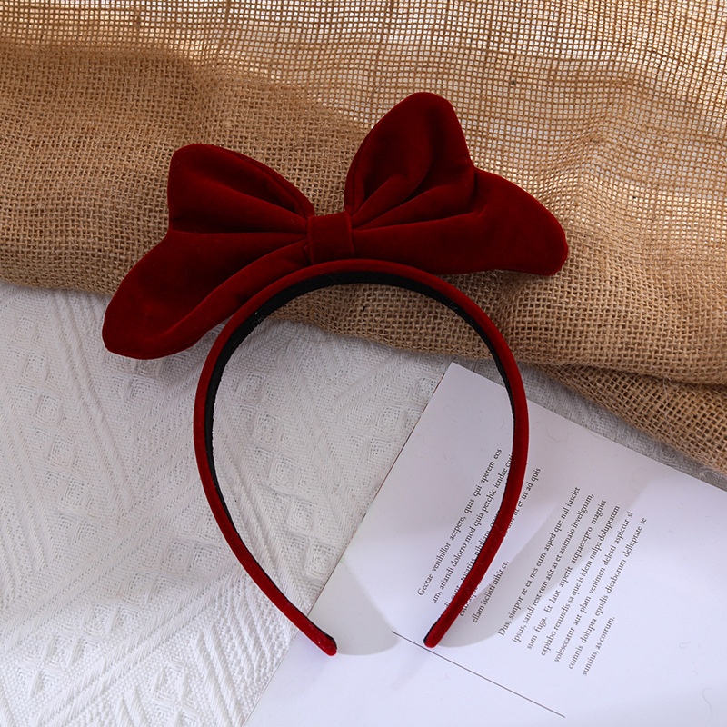 Băng Đô Nhung Thắt Nơ Ba Chiều Cao Cấp Dễ Thương Phong Cách Mới Dành Cho Bạn Nữ