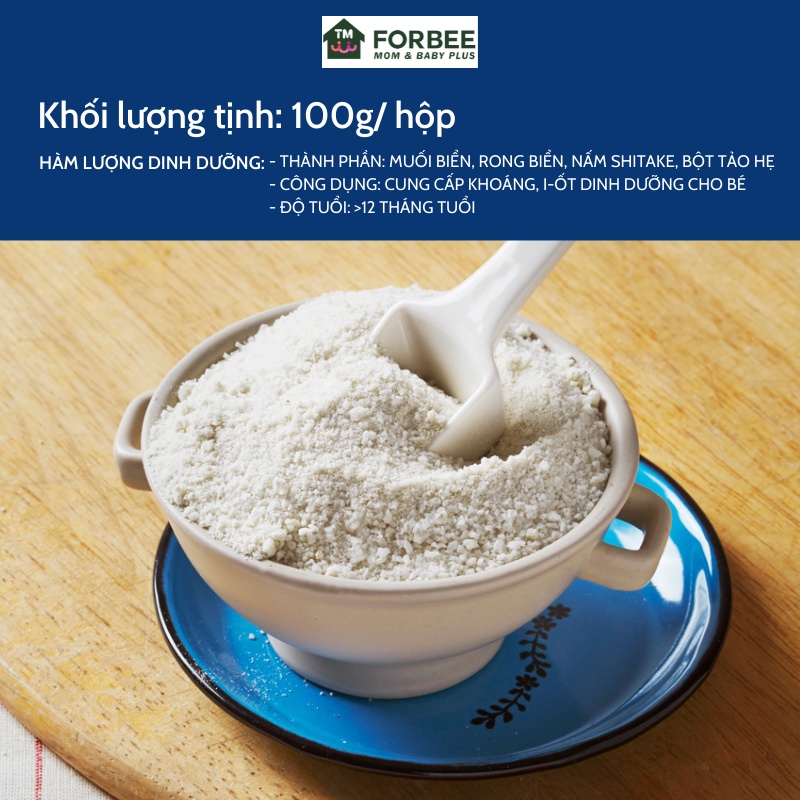 Muối biển hữu cơ cho bé MIZNCO - Cung cấp CANXI - Dành cho trẻ từ 12 tháng tuổi  - FORBEE