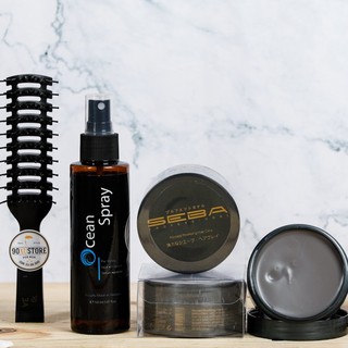 Sáp vuốt tóc SEBA + Xịt tạo phồng tóc Ocean Spray