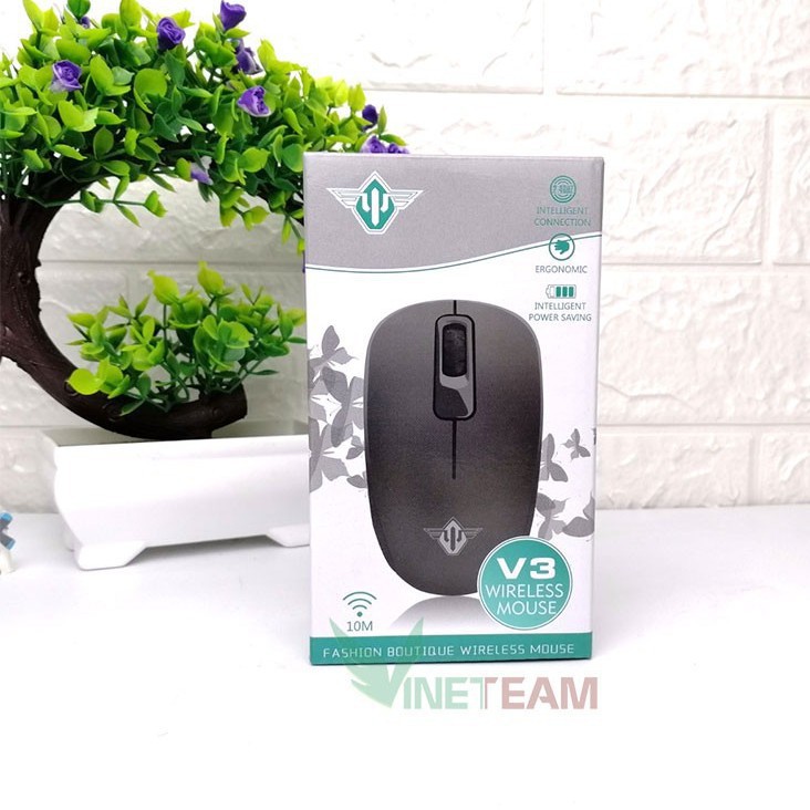 Chuột không dây Forter V189, dùng pin, click không gây tiếng ồn kết nối 10-20m