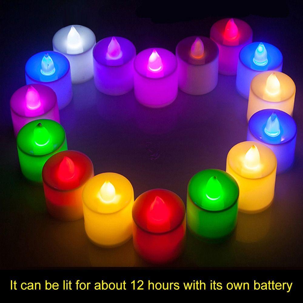 CONOPERY Bộ 24 Cây Nến Giả Dùng Pin Mới Trang Trí Tiệc Cưới