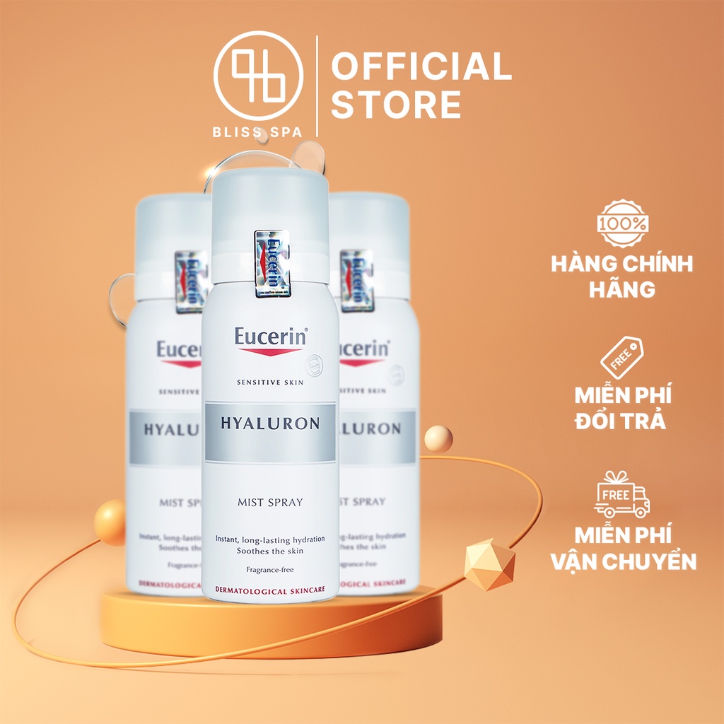 Xịt Khoáng Dưỡng Da Mặt EUCERIN Chống Lão Hóa Cấp Ẩm Hyaluron Mist Spray 50ml, 150ml - Bliss Spa