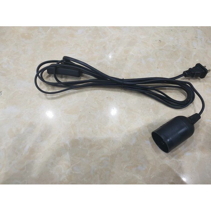 Bộ 2 Đui đèn E27 liền dây 3 mét có công tắc