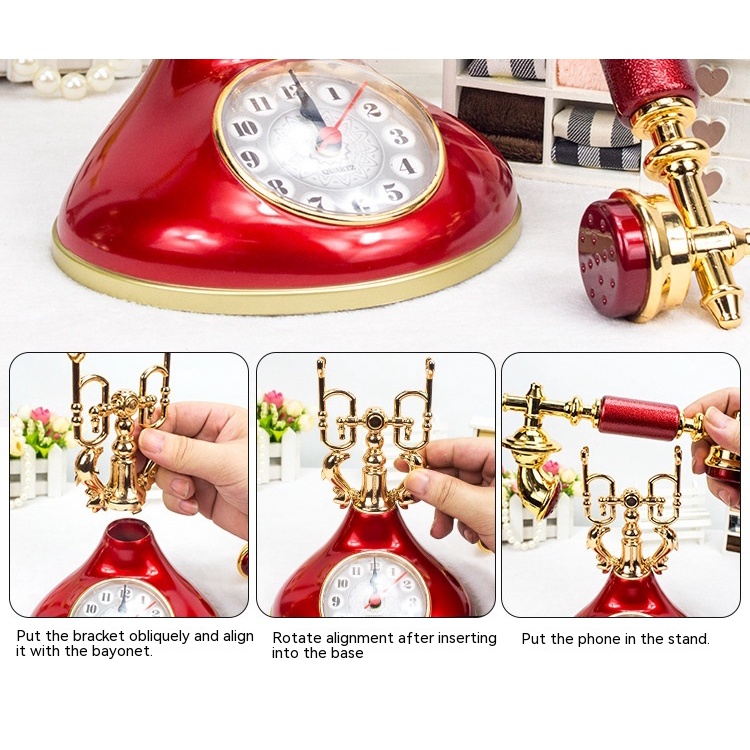 Đồng Hồ Báo Thức Điện Thoại Kiểu Cổ Điển Dùng Làm Quà Tặng Cho Học Sinh