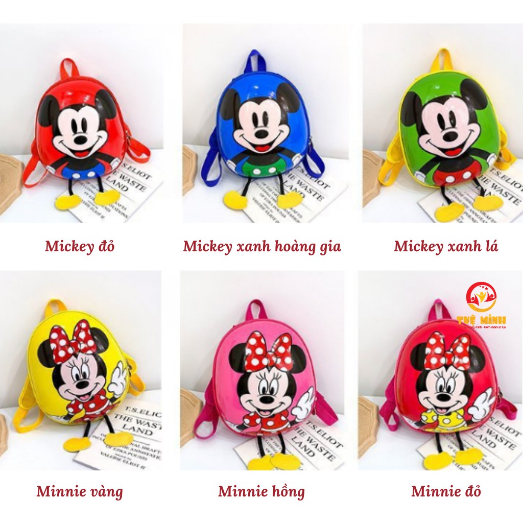 Balo Cho Bé Tuệ Minh Hình Có Hình Mickey Và Minnie Chống Thấm Nước Cho Bé Trai Bé Gái Từ 1 Đến 5 Tuổi