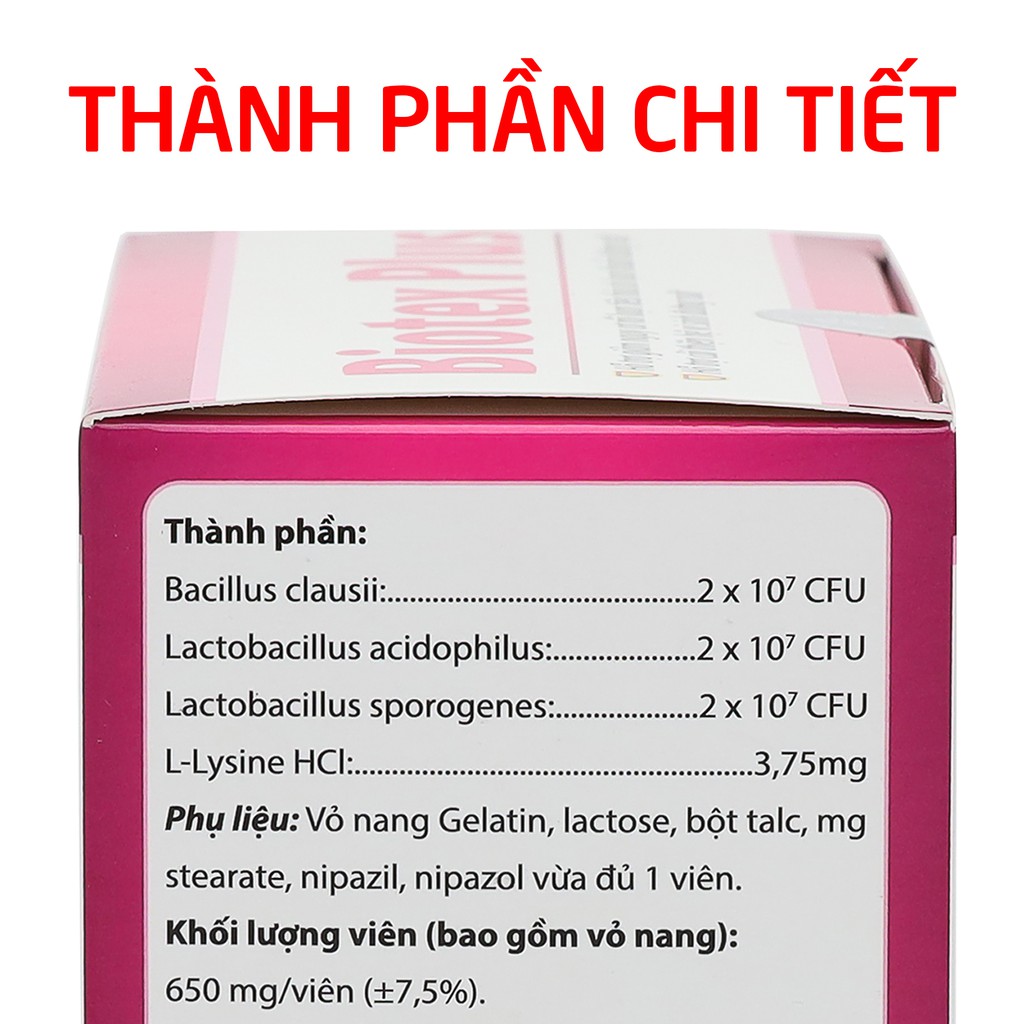 Biotex Plus giảm rối loạn tiêu hóa, giảm tiêu chảy, táo bón - Hộp 100 viên | BigBuy360 - bigbuy360.vn