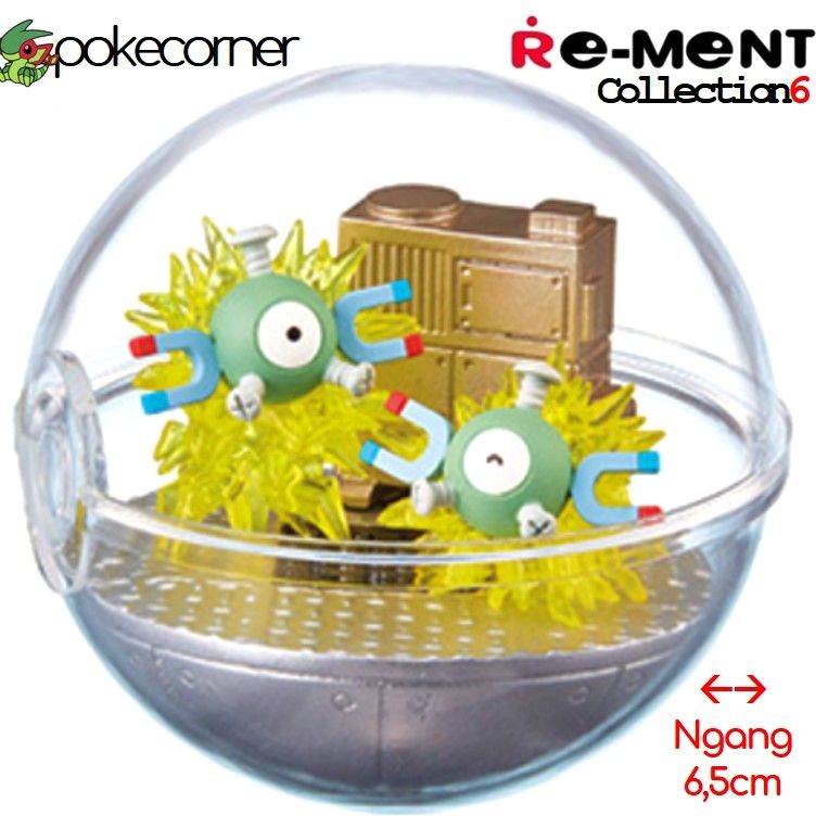 [Vol6] Quả Cầu Pokemon Terrarium Collection 6 Magnemite chính hãng Re-Ment - trong suốt, mở nắp được - PokeCorner