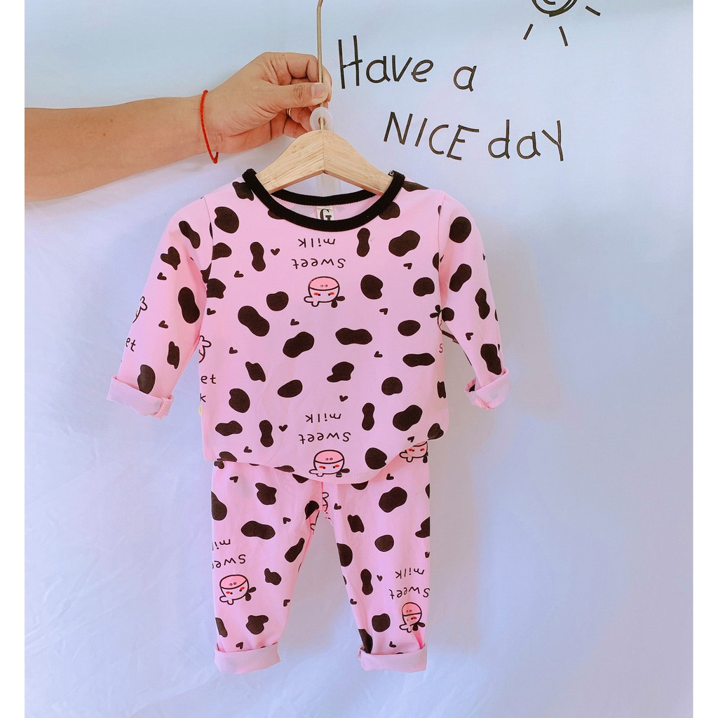 Bộ Thu Đông Cho Bé  Bộ Minky Mom DÀI TAY BÒ SỮA Cho Bé Trai Bé Gái  Chất Cotton Cao Cấp Thấm Hút Mồ Hôi Tốt