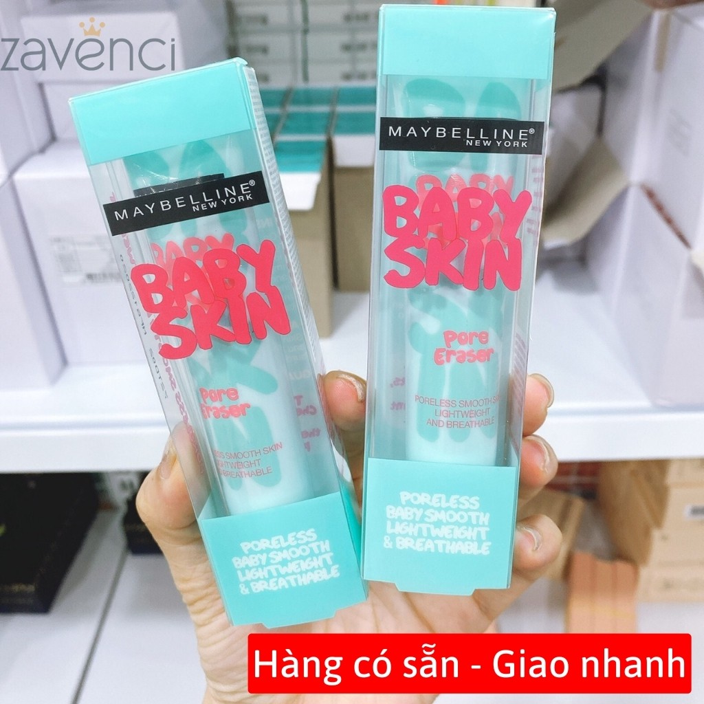 Kem Lót MAYBELLINE Baby Skin Instant Pore Eraser Kiểm Dầu Se Khít Lỗ Chân Lông Dùng Trước Khi Trang Điểm ( 20ml ) | BigBuy360 - bigbuy360.vn