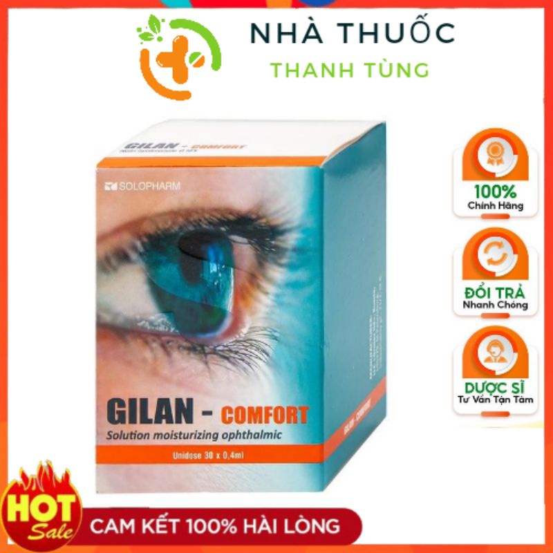 Dung dịch nhỏ mắt GILAN COMFORT và GILAN ULTRA cho đôi mắt khỏe đẹp hộp 30 ống