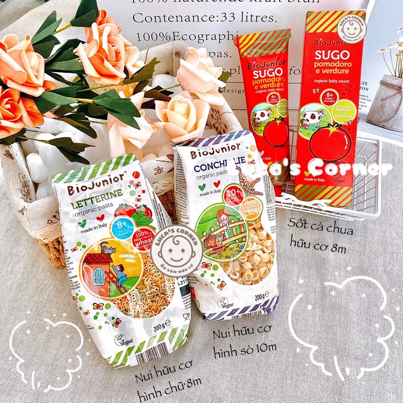 Nui rau củ hữu cơ Bio Junior cho bé 8m+