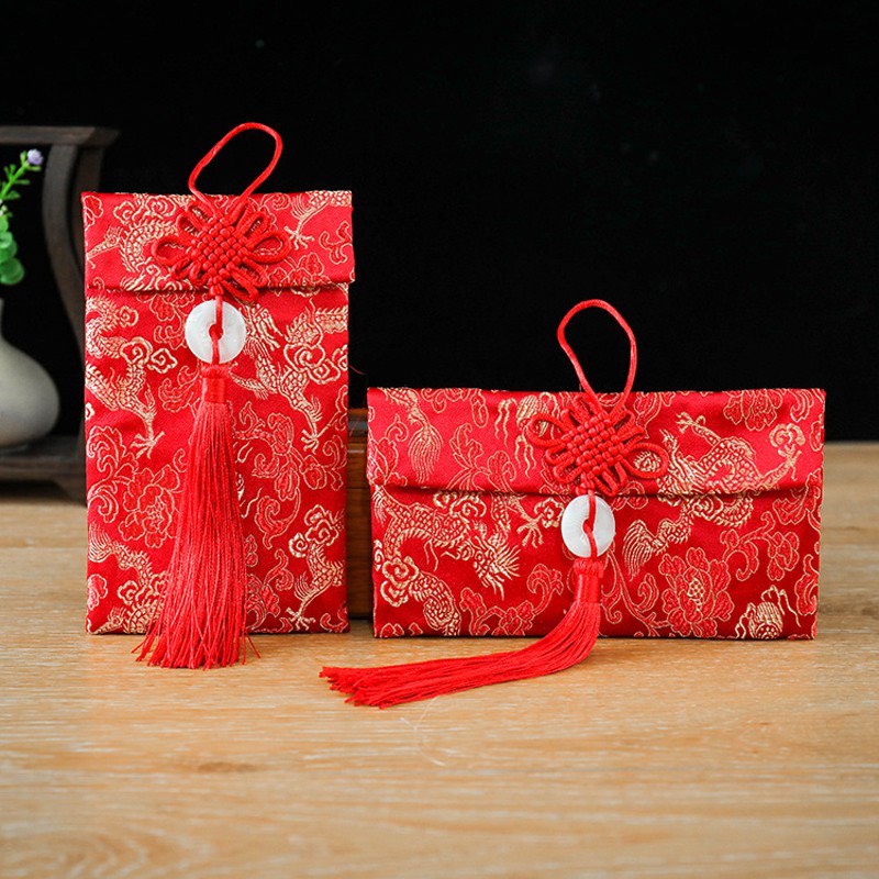 BAO LÌ XÌ VẢI GẤM SIÊU SANG NẠP TÁI SÍNH LỄ MÂM QUẢ