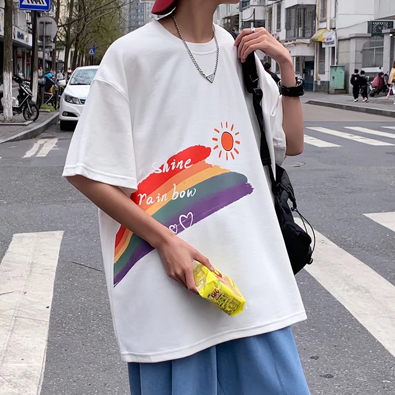 Áo Thun Tay Ngắn Dáng Rộng In Chữ Phong Cách Hip Hop Thời Trang Mùa Hè Cho Nam Giới [M-8XL]