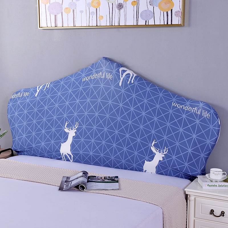Vỏ Bọc Đầu Giường Dạng Cong Co Giãn Chống Bụi Phong Cách Trung Hoa