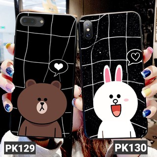 Ốp lưng in hình thỏ cony - gấu brown
