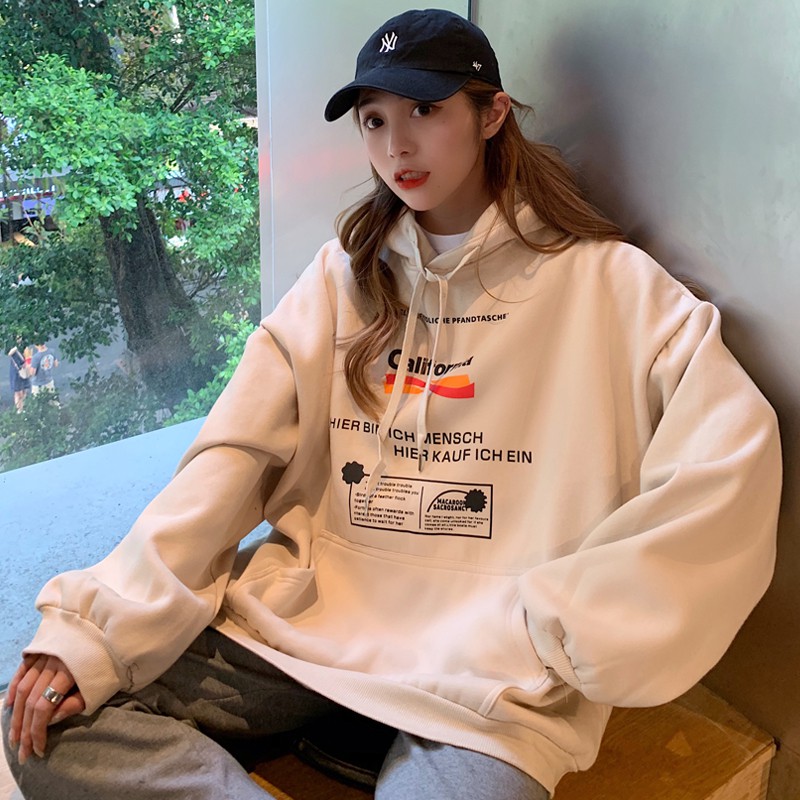 Áo Hoodie Ulzzang Nữ Dáng Tay Rộng Phong Cách Hàn Quốc - Liti shop