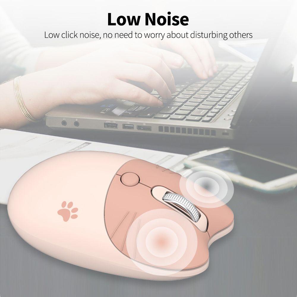 Chuột Máy Tính Bảng Bluetooth Không Ồn 1200DPI Cho Bé Gái