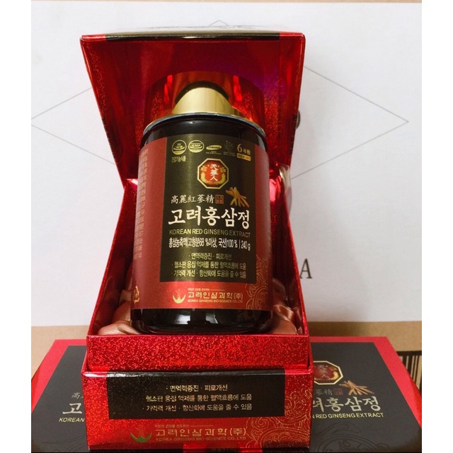 Cao Hồng Sâm Nguyên Chất Bio Hộp 240g (Korean Red Ginseng Extract)