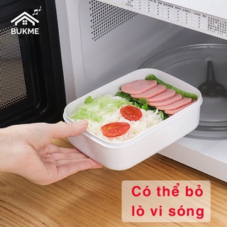 Hộp nhựa đựng thực phẩm tủ lạnh lò vi sóng đựng cơm bảo quản thức ăn Hộp trữ đông đồ ăn