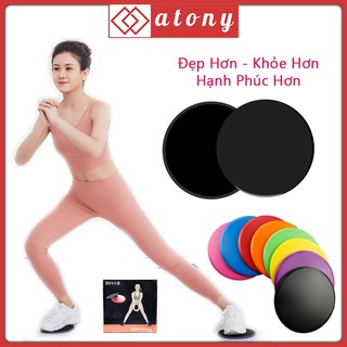 Đĩa Tập Yoga, Tập Đùi, Chân, Tay, Tập Thăng Bằng ATONY - Dụng Cụ Thể Thao Đa Năng Giúp Tập Cơ Bắp, Thể Hình (Màu Đen)