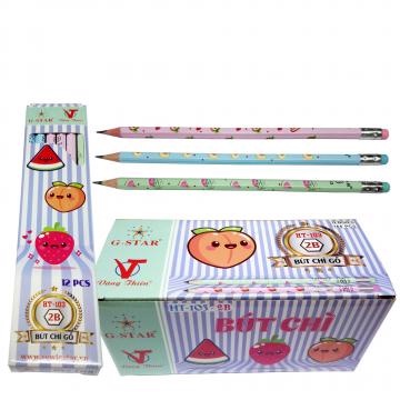 Bút Chì Gỗ 2B - HT103 Gstar (hộp 12 cây)
