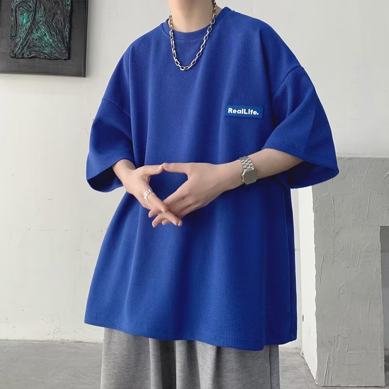 Áo Thun Ngắn Tay Dáng Rộng Thời Trang Mùa Hè Hàn Quốc Dành Cho Nam