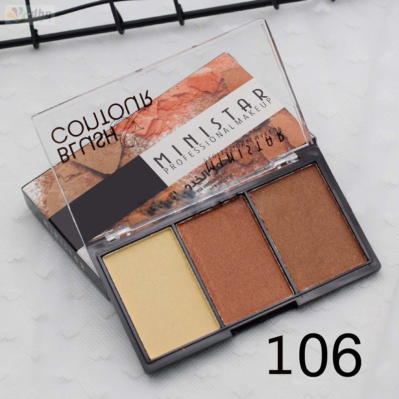 (hàng Mới Về) Set 1 Bảng Phấn Bắt Sáng Tạo Khối 3 Màu Tiện Dụng | BigBuy360 - bigbuy360.vn
