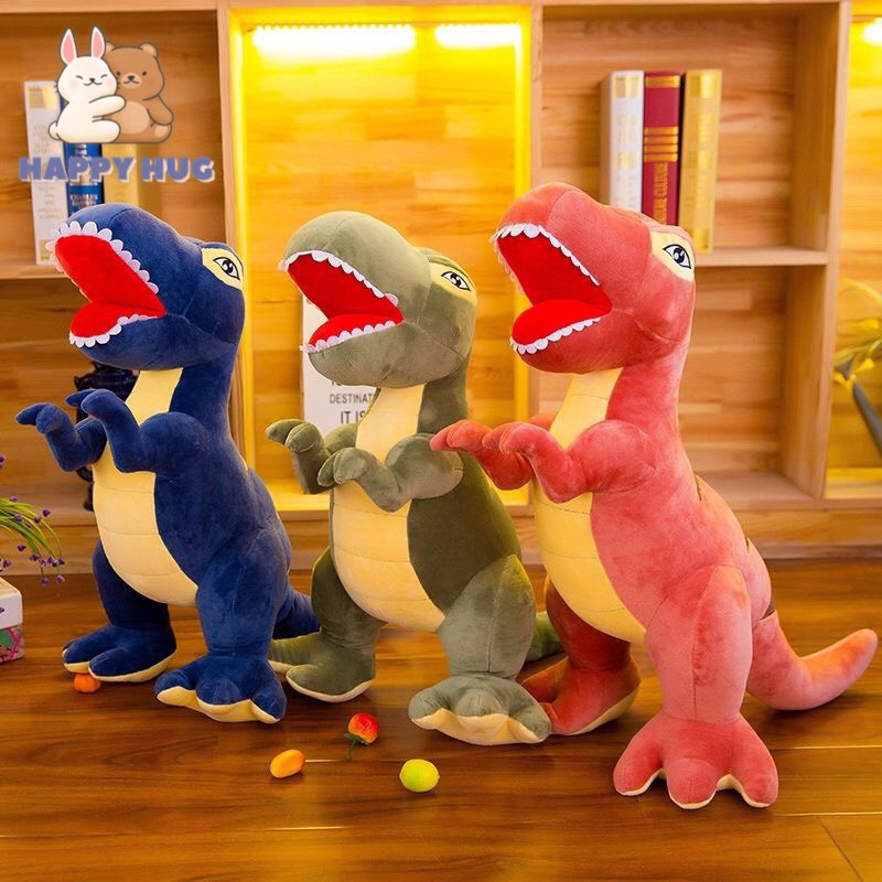 Gấu bông khủng long nhồi bông vỏ nhung cao cấp Size mini đến size 30/40/45/55cm, thú nhồi bông cho bé - Happy Hug