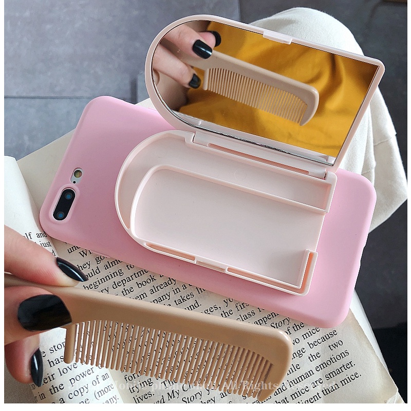 Ốp Điện Thoại TPU Mặt Gương In Hoạt Hình Cho Iphone 14 13 12 11 Pro Max X XR XS Max 6 7 8 Plus