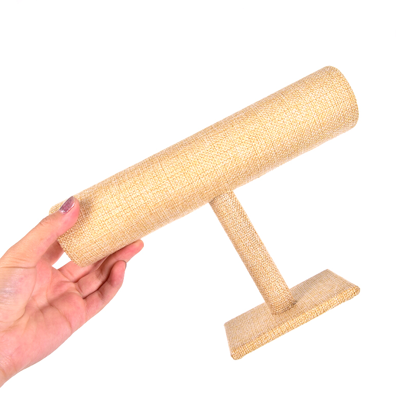 Giá Chữ T Trưng Bày Trang Sức / Đồng Hồ / Vòng Tay Bằng Da PU / Nhung