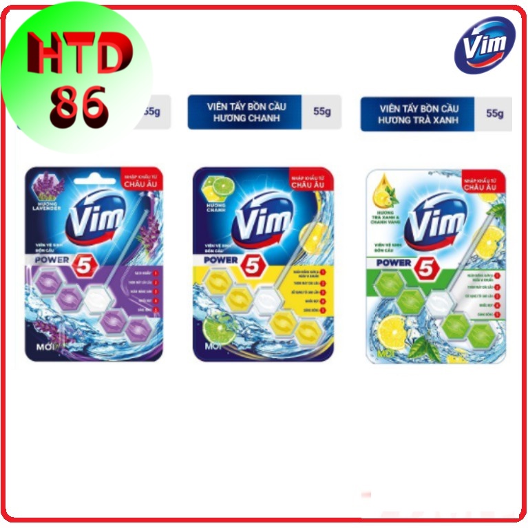 Viên Treo Bồn Cầu Vim Tẩy Rửa Diệt Vi Khuẩn 55g
