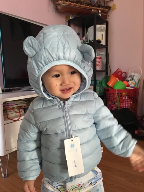 Áo phao tai gấu cho bé 1-5 tuổi