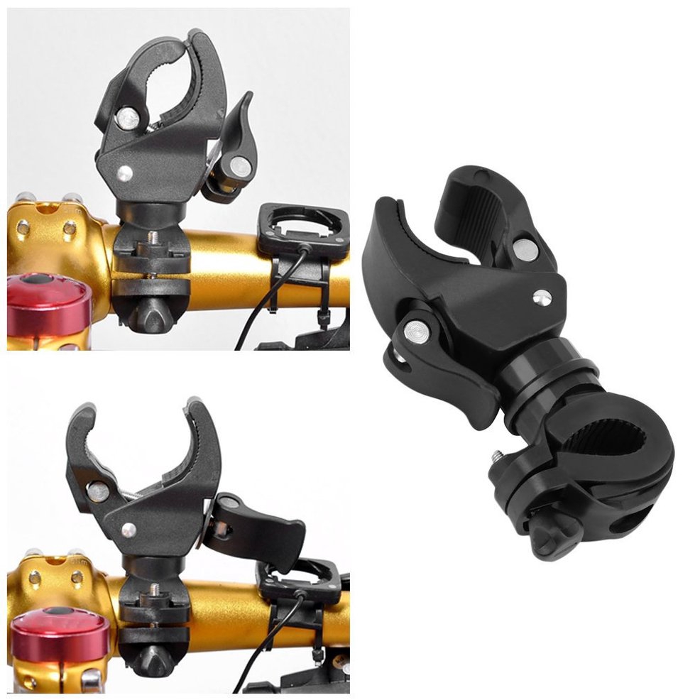 Kẹp đỡ đèn pin xe đạp xoay được 360 độ