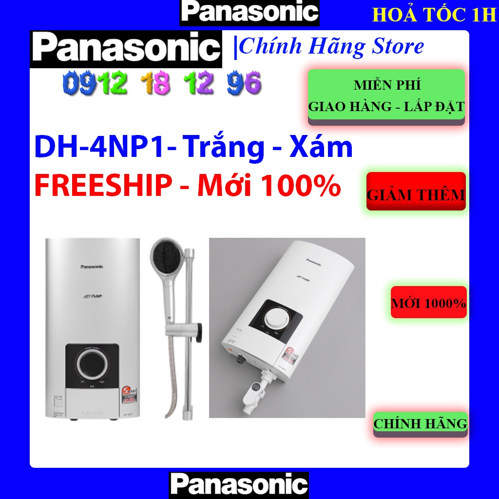 [Mã ELHAMS5 giảm 6% đơn 300K] DH-4NP1 - Máy nước nóng trực tiếp Panasonic DH-4NP1VS 4500W DH-4NP1VW - Có Bơm