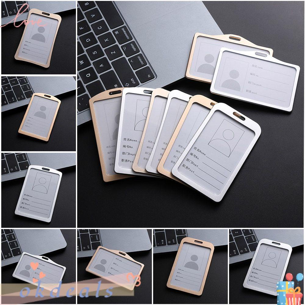 Ví Đựng Thẻ ID Bằng Kim Loại Dành Cho Trường Học / Văn Phòng Ốp