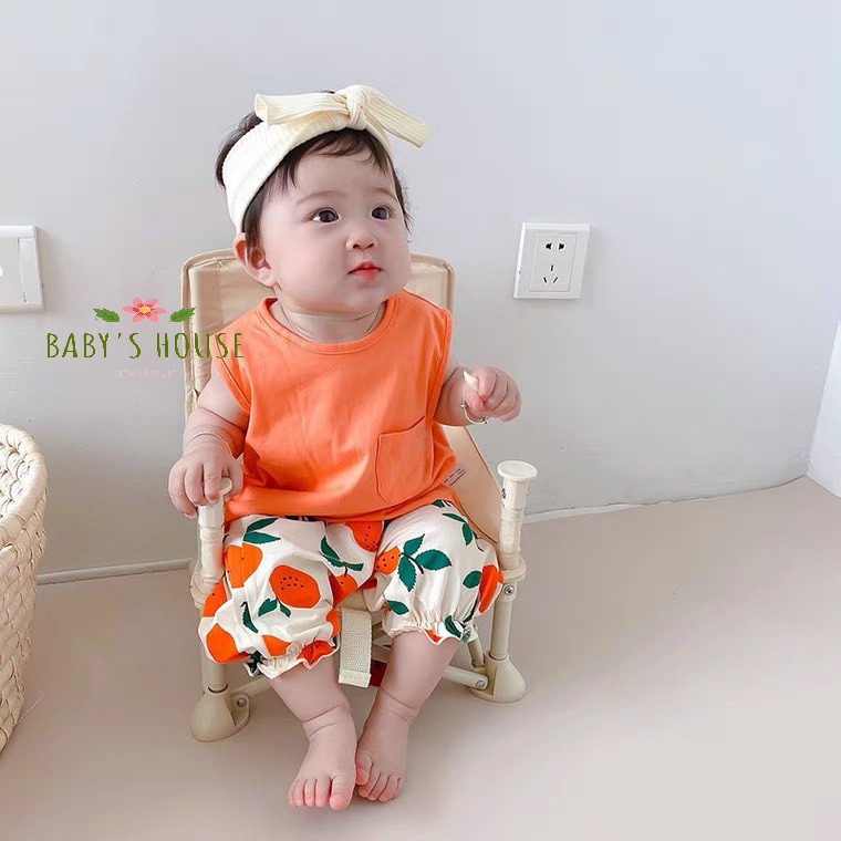 Bộ áo ba lỗ quần đũi hoa quả cho bé (8-18kg) - Baby's House