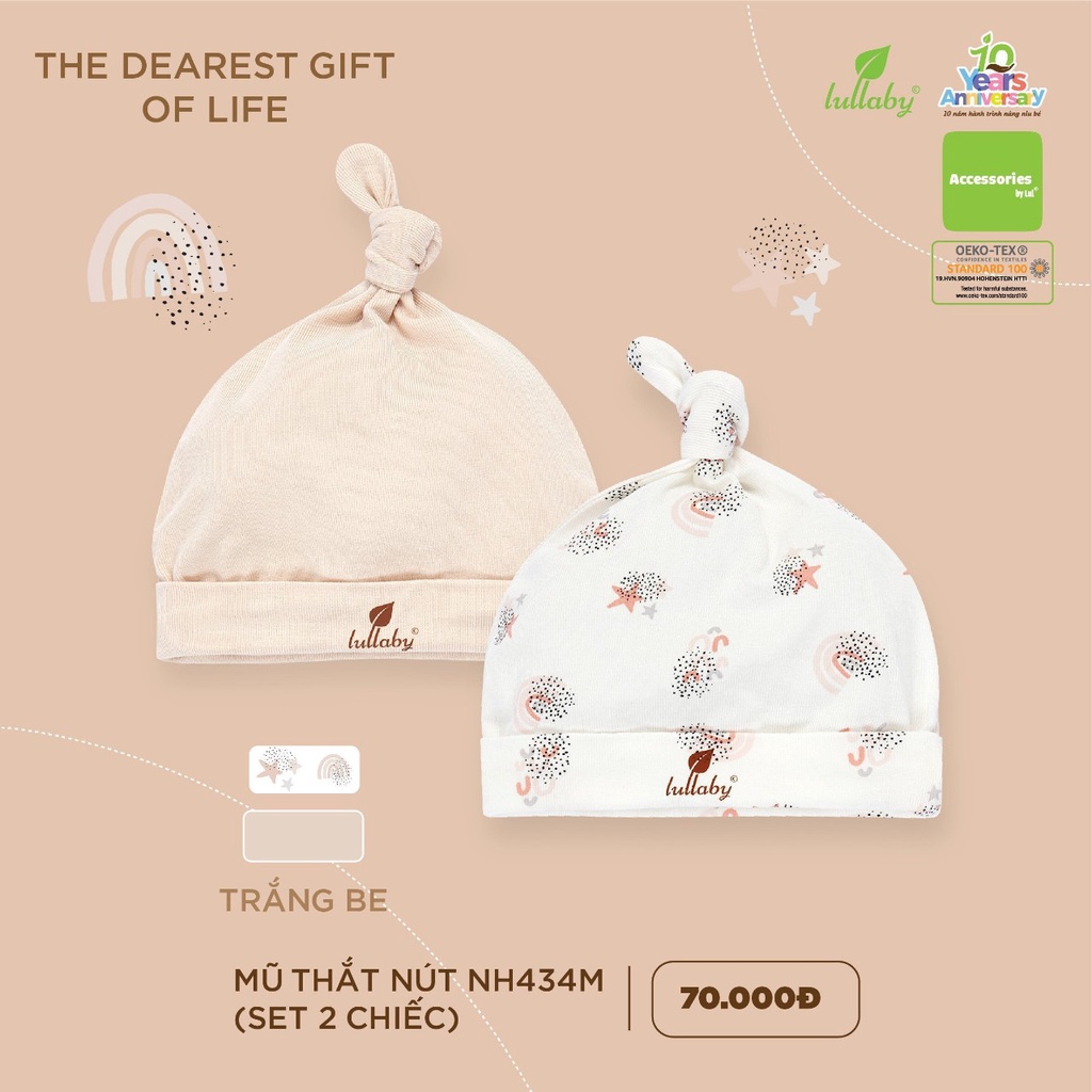 [CHÍNH HÃNG] Mũ thắt chất liệu cotton cao cấp Lullaby
