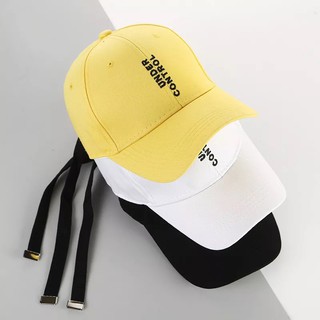 NÓN MŨ LƯỠI TRAI ĐUÔI DÀI UNDER CONTROL (ĐEN - VÀNG - TRẮNG)