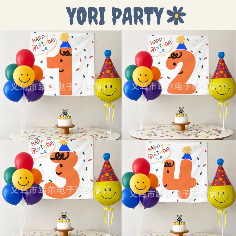 Phông Nền In Số Tuổi Trang Trí Sinh Nhật - Yori Party