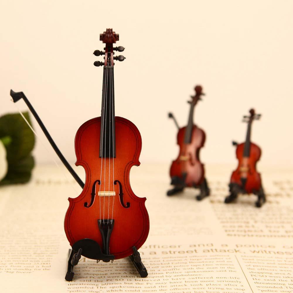 Mô Hình Đàn Violin AUGUSTINA Mini Bằng Nhựa Resin Kèm Giá Đỡ Và Hộp Đựng Dành Cho Trang Trí Tiểu C