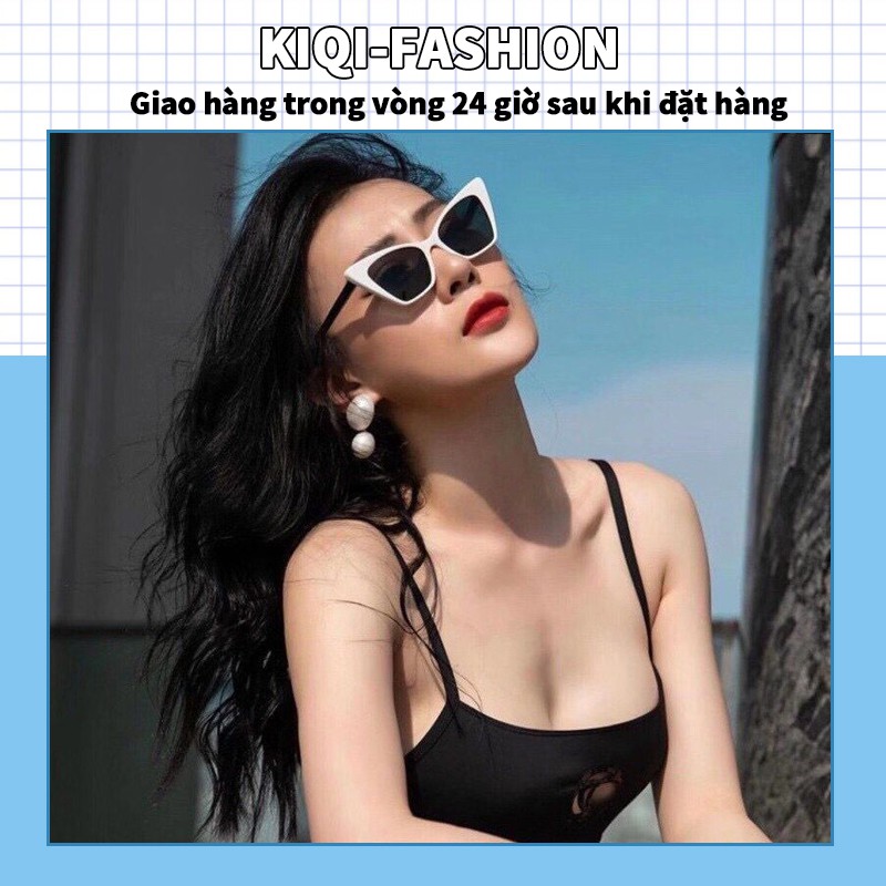 Kính mát mắt mèo chống tia UV phong cách vintage nhiều màu thời trang