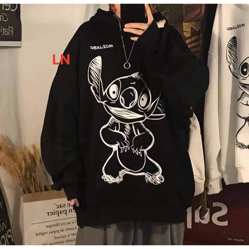 Áo hoodie thỏ trắng 5D LN11