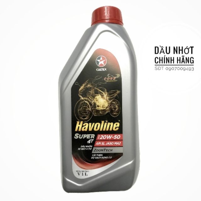 Dầu nhớt xe  Havoline 20w50 4T-1Lít