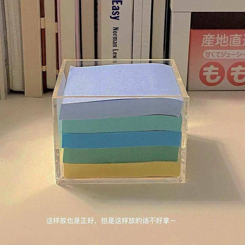 ⭐ iLado ⭐  hộp đựng đồ trong suốt hộp để bàn với nhãn dán acrylic kệ máy tính xách tay tủ bàn mini chất lượng cao màu rắn chất lượng cao kệ văn phòng phẩm để bàn đồ dùng học tập dụng cụ học tập