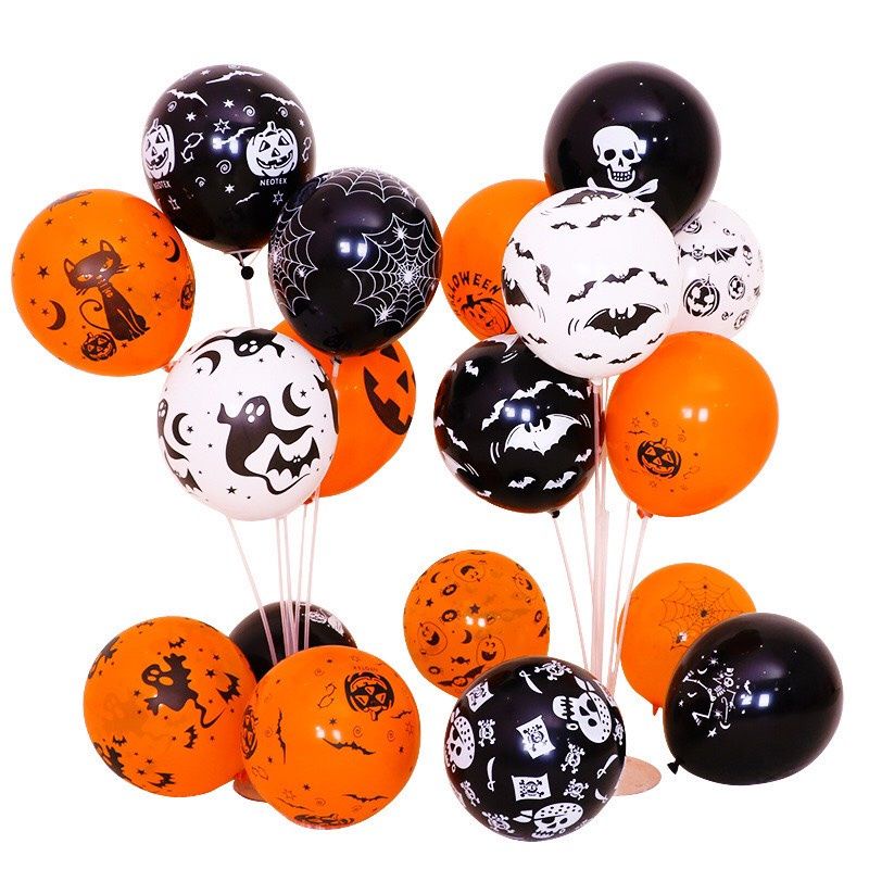 Túi 100 quả bóng bay Halloween trang trí halowin